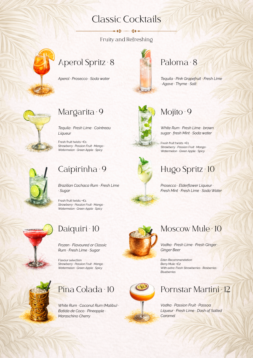 Cocktails and spirits menu 3
