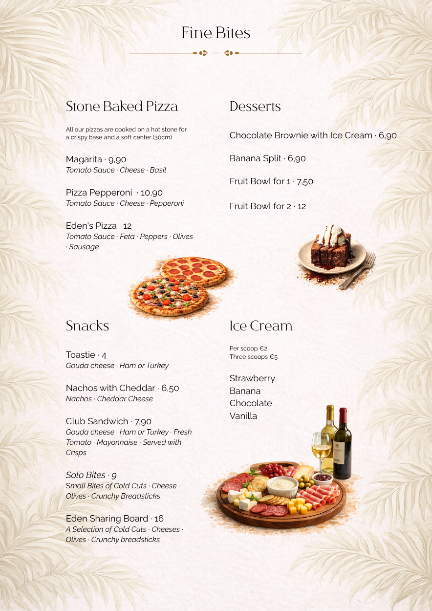 Snacks and desserts